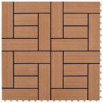 vidaXL Carreaux de terrasse 22 Pièces 30 x 30 cm 2 m² WPC Marron