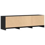 vidaXL Meuble TV avec LED noir 140x34x40 cm bois d'ingénierie