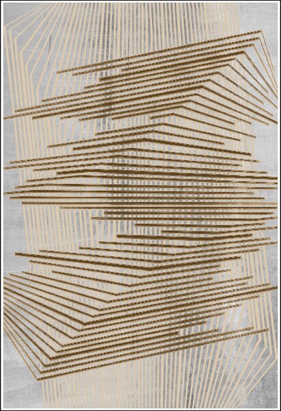Tapis de salon NOUR 120 x 180 cm - Or