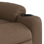 vidaXL Fauteuil inclinable Marron Tissu