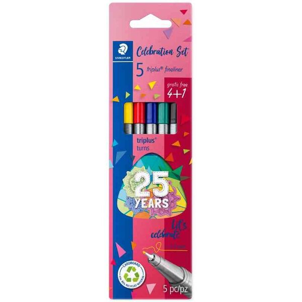 Fineliner triplus set anniversaire 4 + 1 STAEDTLER