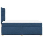 vidaXL Sommier à lattes de lit avec matelas Bleu 90x200 cm Tissu