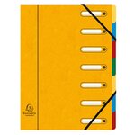 Trieur Harmonika® À Fenêtres Avec Élastiques Véritable Carte Lustrée 7 Compartiments - Couleurs Assorties - X 8 - Exacompta