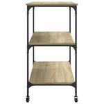 vidaXL Chariot de cuisine chêne sonoma 102x50x95 cm bois d'ingénierie