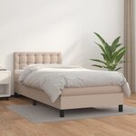 vidaXL Sommier à lattes de lit avec matelas Cappuccino 90x190 cm