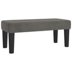 vidaXL Banc Gris foncé 70x30x30 cm Velours