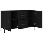 vidaXL Buffet noir 100x36x60 cm bois d'ingénierie