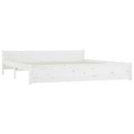 vidaXL Cadre de lit avec tiroirs Blanc 180x200 cm Super King