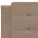 vidaXL Lit avec matelas cappuccino 90x200 cm similicuir