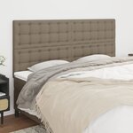vidaXL Têtes de lit 4 Pièces Taupe 90x5x78/88 cm Tissu