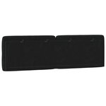 vidaXL Coussin de tête de lit noir 160 cm velours