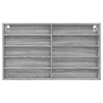 vidaXL Armoire à vitrine sonoma gris 100x15x58 cm bois d'ingénierie