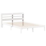 vidaXL Tête de lit avec étagères blanc 120 cm bois massif de pin