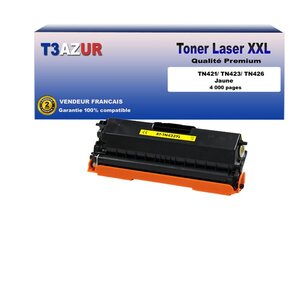 Toner compatible avec Brother TN421  TN423  TN426  Jaune - 4 000 pages - T3AZUR