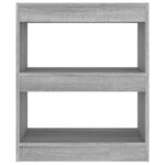vidaXL Bibliothèque/Séparateur de pièce Sonoma gris 60x30x72 cm