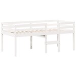 vidaXL Lit haut avec toit blanc 75x190 cm bois de pin massif