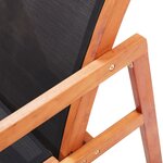 vidaXL Chaise de jardin et repose-pied Eucalyptus solide et textilène