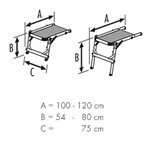 Hailo Plateforme d'escalier TP1 Aluminium