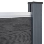 vidaXL Ensemble de panneaux de clôture gris 526x186 cm WPC