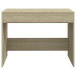 vidaXL Bureau Chêne sonoma 101x50x76 5 cm Bois d'ingénierie