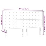 vidaXL Têtes de lit 4 Pièces Noir 100x5x78/88 cm Velours