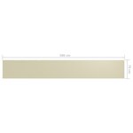 vidaXL Écran de balcon Crème 75x500 cm Tissu Oxford