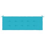 vidaXL Coussin de banc de jardin turquoise 150x50x3 cm tissu oxford