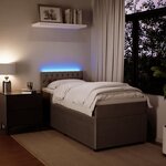 vidaXL Sommier à lattes de lit et matelas Gris clair 100x200cm Velours