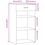 vidaXL Buffet chêne sonoma 50x42 5x93 cm bois d'ingénierie