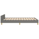vidaXL Cadre de lit avec tête de lit gris foncé 120x190 cm tissu