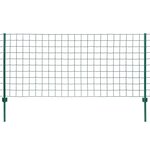 vidaXL Clôture Euro Acier 20x0 8 m Vert