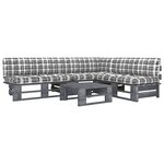 vidaXL Salon de jardin palette 4Pièces avec coussins pin imprégné de gris