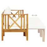 vidaXL Banc de jardin 3 places et coussins 179 cm Bois d'acacia massif