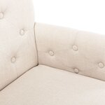 vidaXL Chaises à manger avec accoudoirs lot de 2 beige tissu