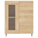 vidaXL Buffet haut Chêne sonoma 69 5x34x180 cm Bois d'ingénierie