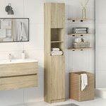 vidaXL Armoire de salle de bain Chêne sonoma 32x25 5x190 cm Aggloméré