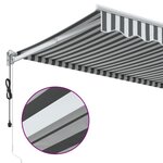 vidaXL Auvent rétractable anthracite et blanc 3 5x2 5m tissu/aluminium