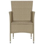 vidaXL Chaises à manger de jardin lot de 4 Résine tressée Beige