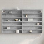 vidaXL Armoire à vitrine gris béton 100x8 5x58 cm bois d'ingénierie