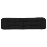 vidaXL Coussin de tête de lit noir 200 cm tissu