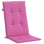 vidaXL Coussins de chaise à dossier haut lot de 6 rose tissu