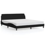 vidaXL Cadre de lit sans matelas noir 160x200 cm tissu