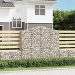 vidaXL Paniers à gabions arqués 2 Pièces 200x30x180/200 cm Fer galvanisé