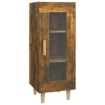 vidaXL Buffet Chêne fumé 34 5x34x90 cm Bois d'ingénierie