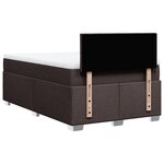 vidaXL Sommier à lattes de lit et matelas marron foncé 120x190cm tissu