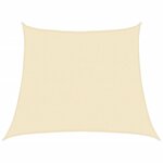 vidaXL Voile d'ombrage 160 g/m² Crème 3/4x3 m PEHD