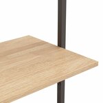 vidaXL Étagère inclinée à 4 niveaux Marron clair et noir 64x35x152 5cm