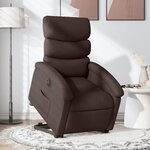 vidaXL Fauteuil inclinable électrique marron foncé tissu