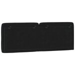 vidaXL Coussin de tête de lit noir 120 cm velours