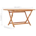 vidaXL Ensemble à manger d'extérieur pliable 7 Pièces Bois solide de teck